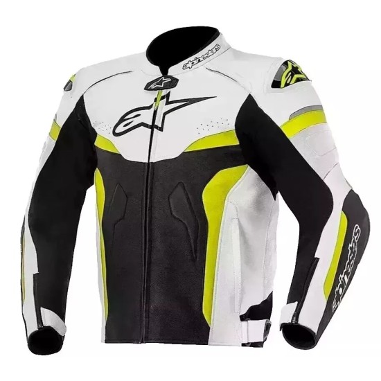 Alpinestars Men's Leather Motorcycle Jacket - Premium Biker Racing Gear